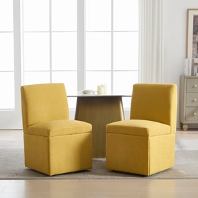 Streamdale Swivel Dining Chairs Set of 2, Rolling Kitchen Chairs