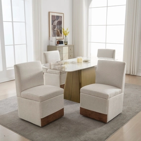 Streamdale Swivel Dining Chairs Set of 2, Rolling Kitchen Chairs