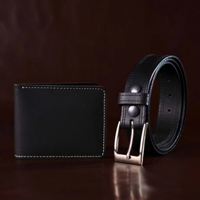 The Milestone Belt   Wallet - Men's Leather Belt and Wallet Gift Set