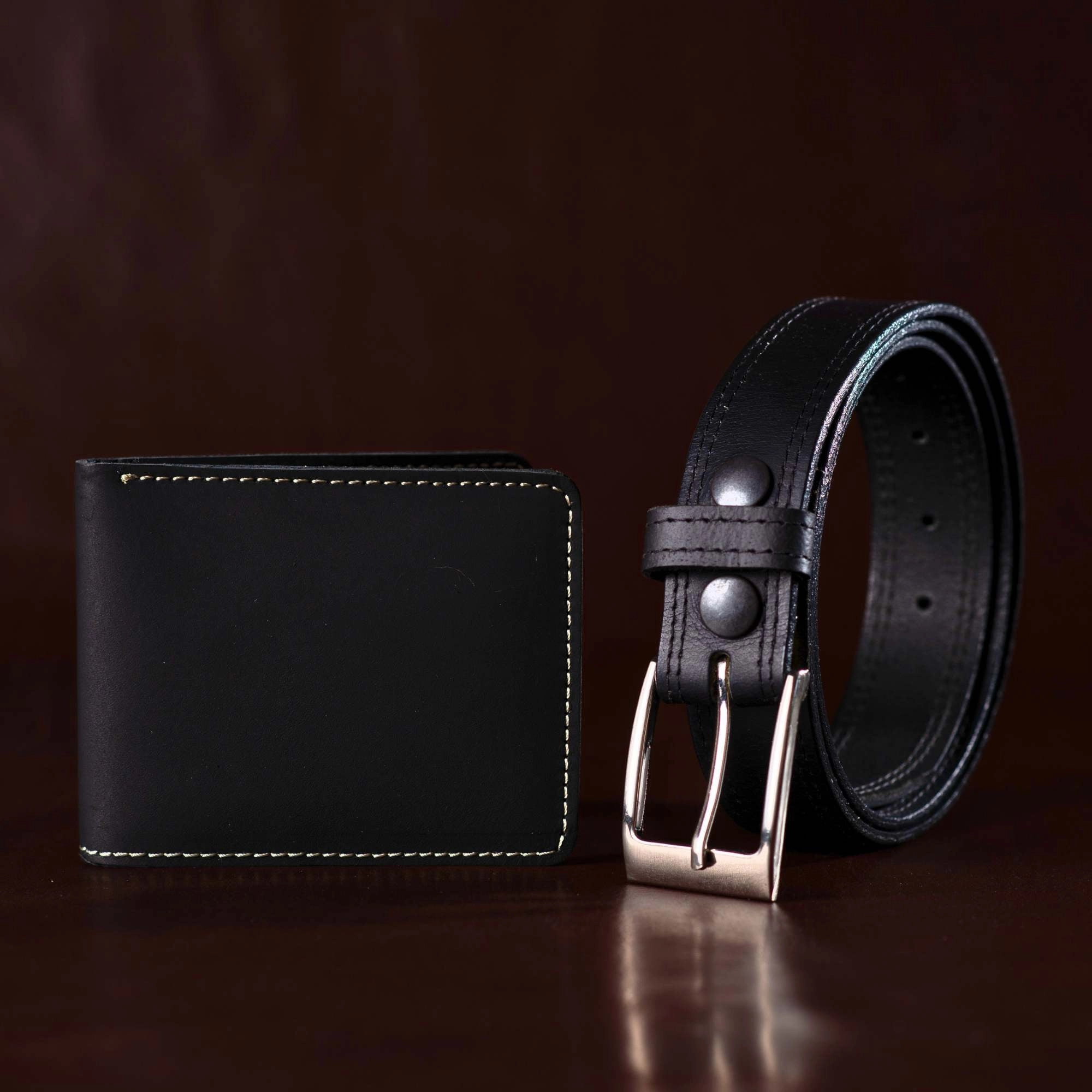 The Milestone Belt   Wallet - Men's Leather Belt and Wallet Gift Set