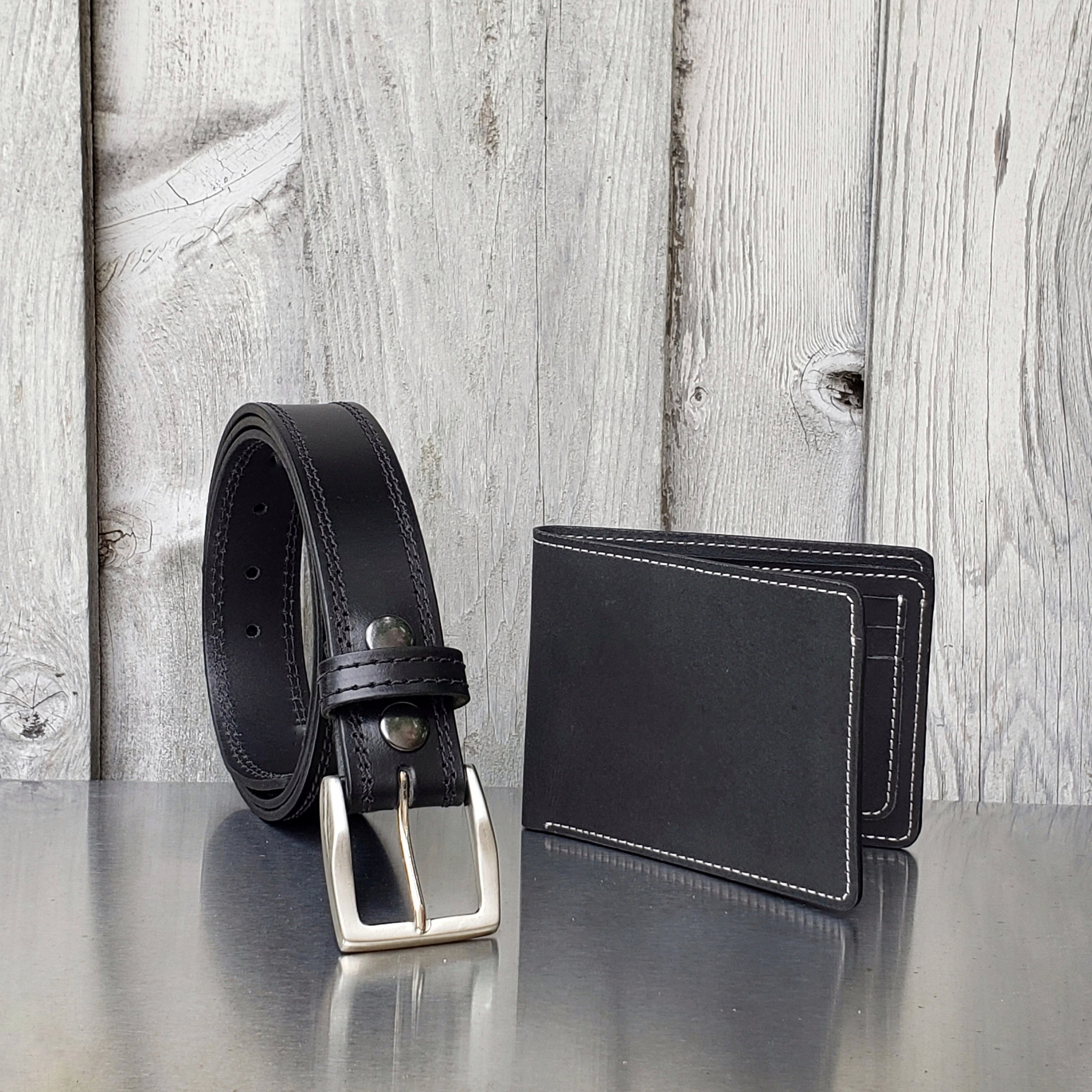 The Milestone Belt   Wallet - Men's Leather Belt and Wallet Gift Set