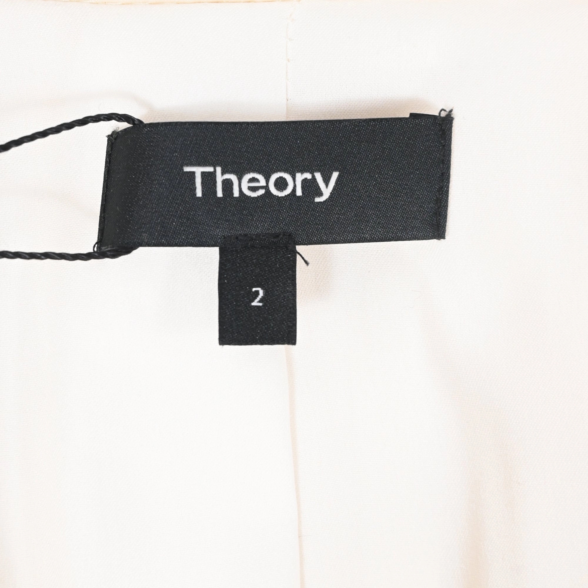 Theory Tuxedo Jacket in White Triacetate