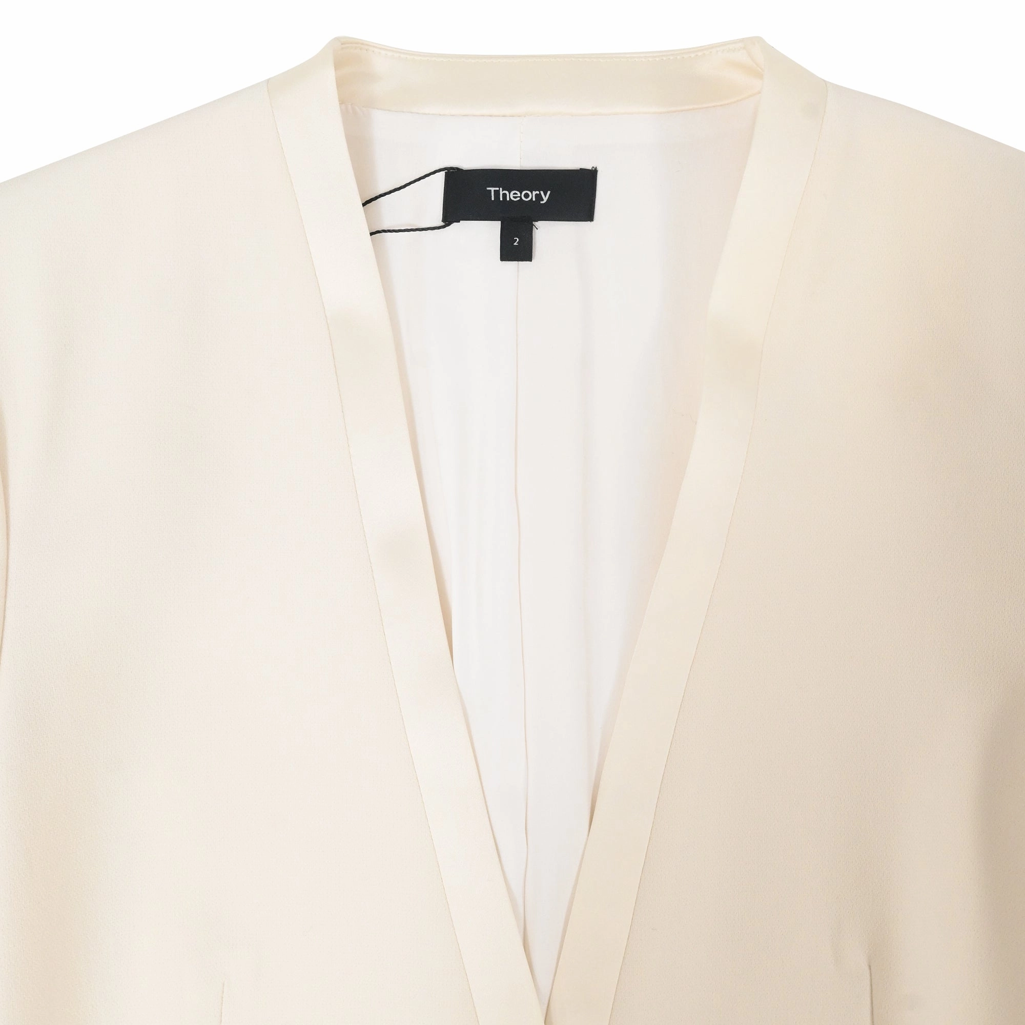 Theory Tuxedo Jacket in White Triacetate