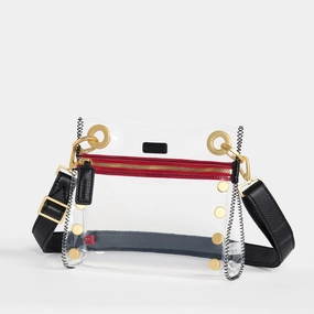 Tony | Clear Black/Brushed Gold Red Zip | Sml