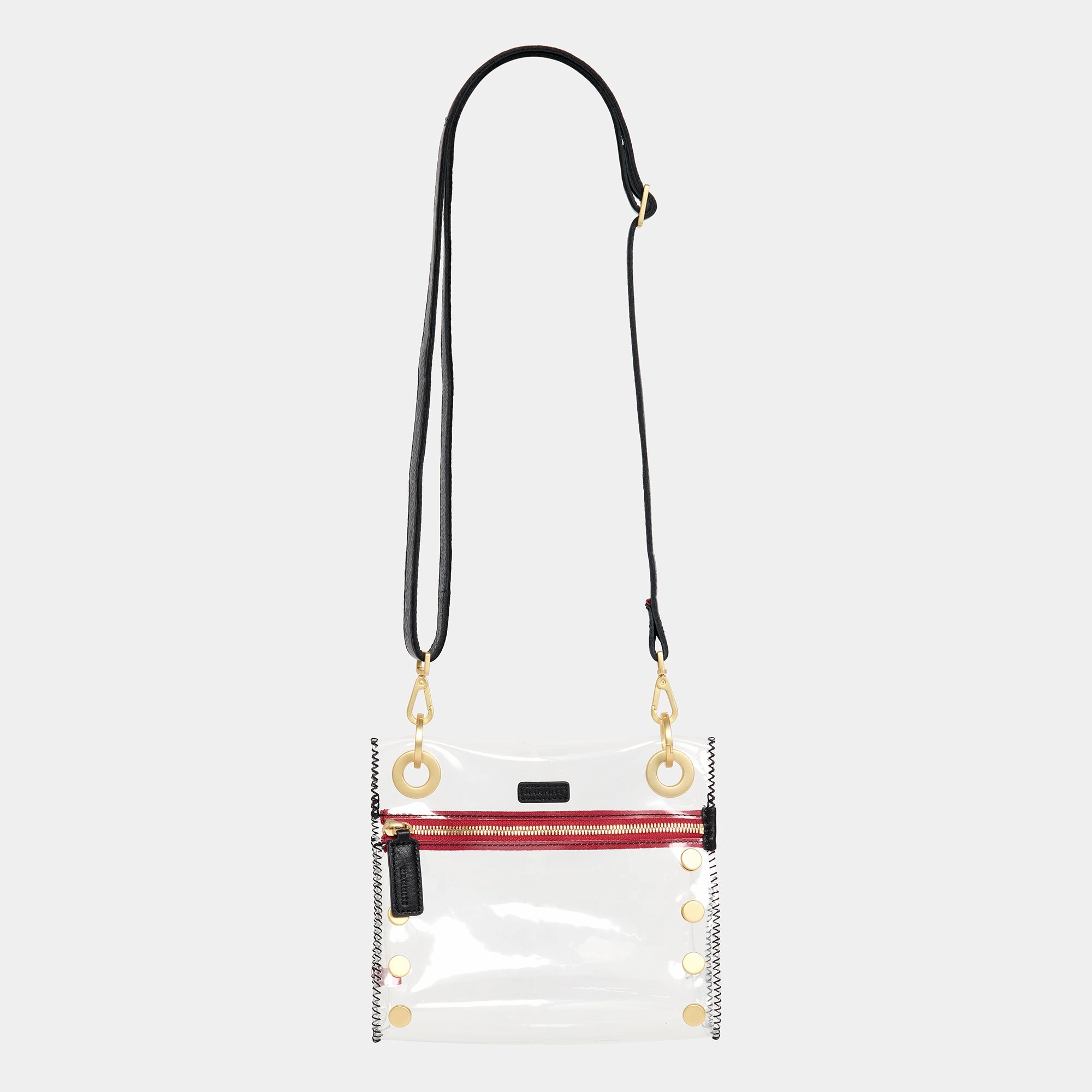 Tony | Clear Black/Brushed Gold Red Zip | Sml