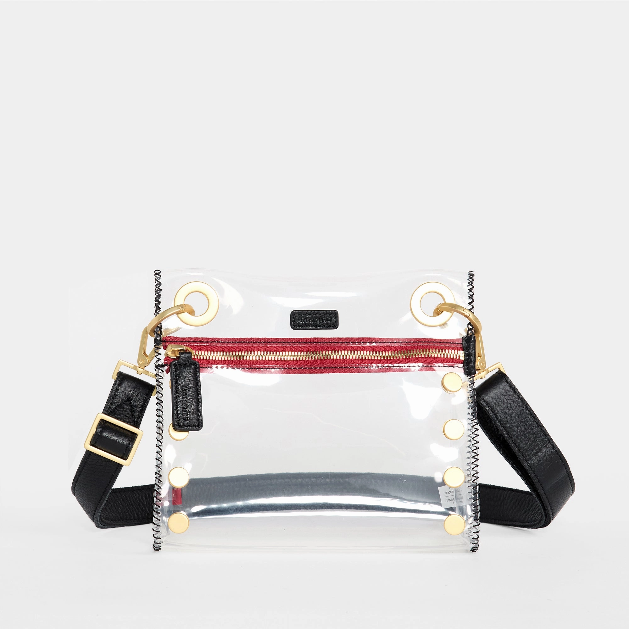 Tony | Clear Black/Brushed Gold Red Zip | Sml