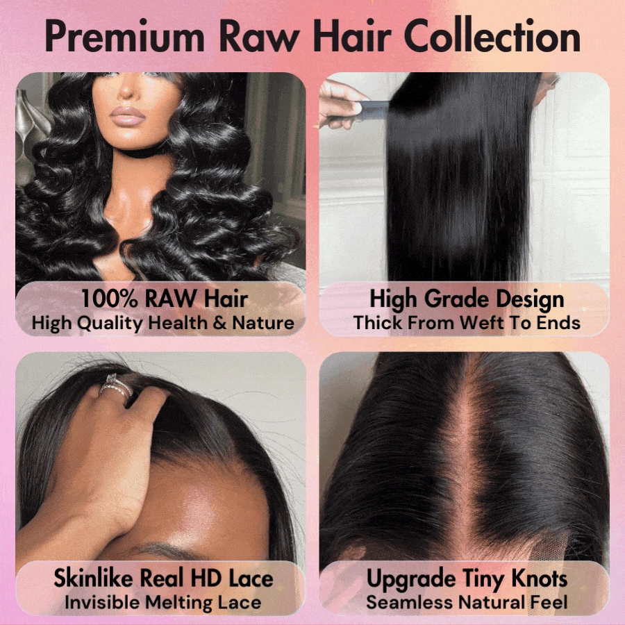 WOWANGEL 13X6 HD Lace Full Frontal Wigs Premium Raw Hair Body Wave