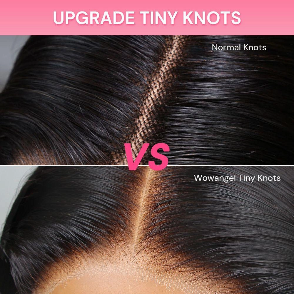 WOWANGEL Layered Cut Skinlike Real HD Lace Frontal Wig 13x4 Straight Glueless Wig