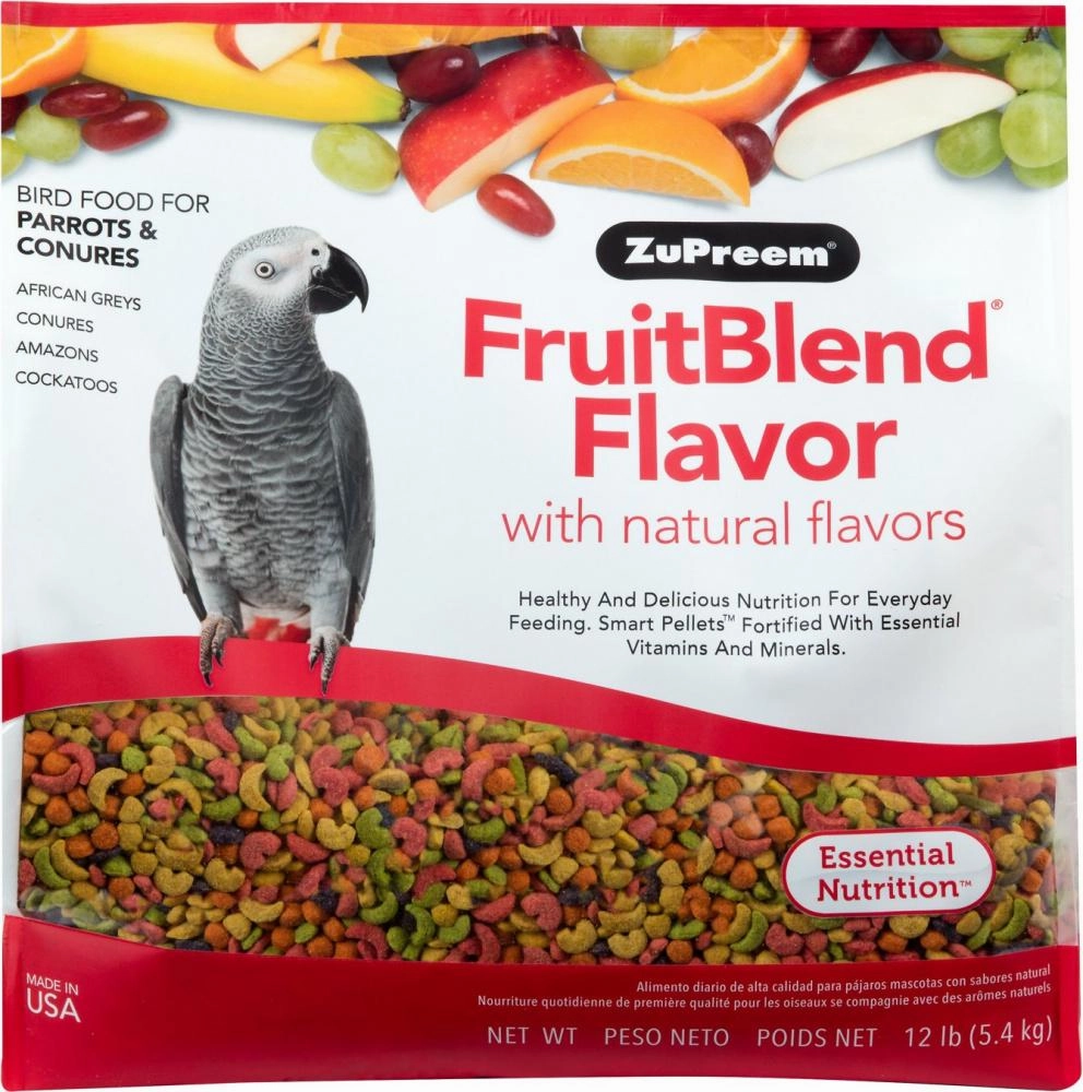 ZuPreem FruitBlend Flavor Food with Natural Flavors for Parrots and Conures